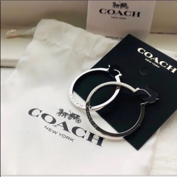 Coach Jewelry - Coach silver hoops